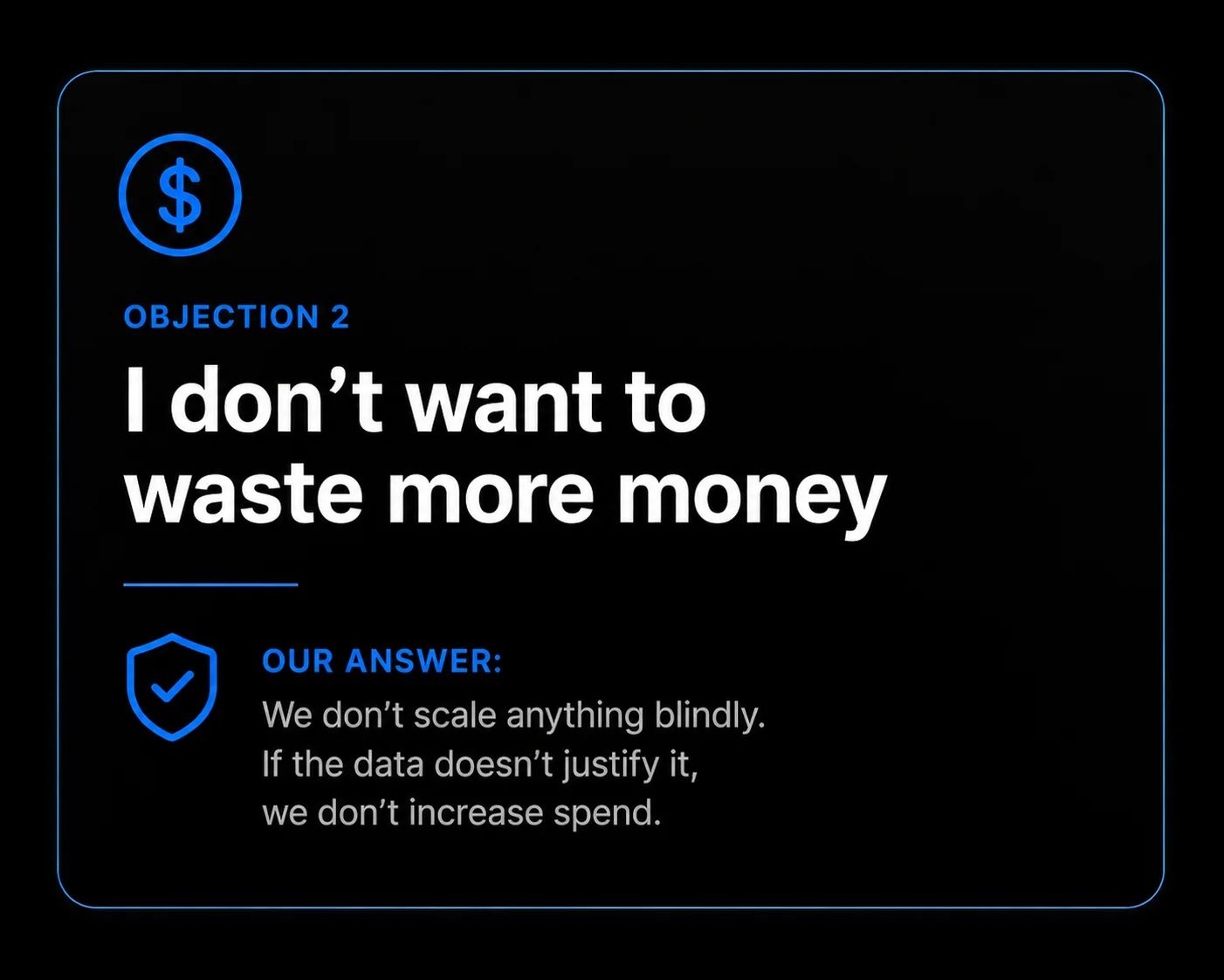 I don’t want to waste more money